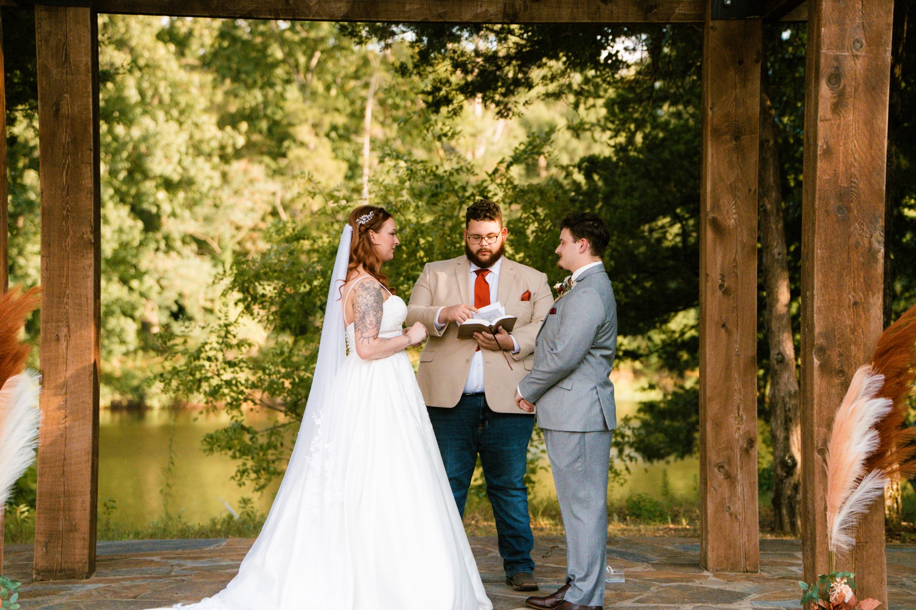Wedding photograph from a warm lakeside celebration by Vaughan Visuals