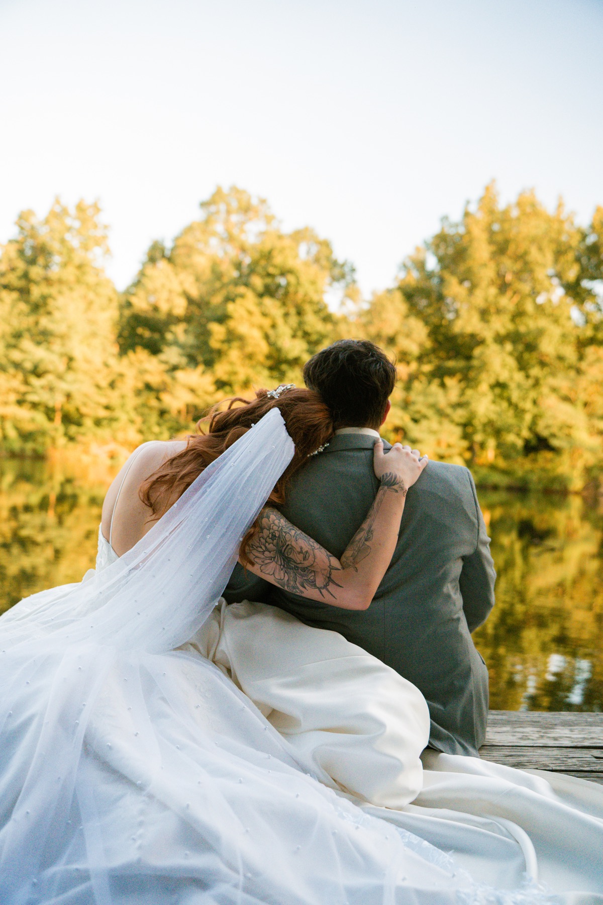 Wedding photograph from a warm lakeside celebration by Vaughan Visuals