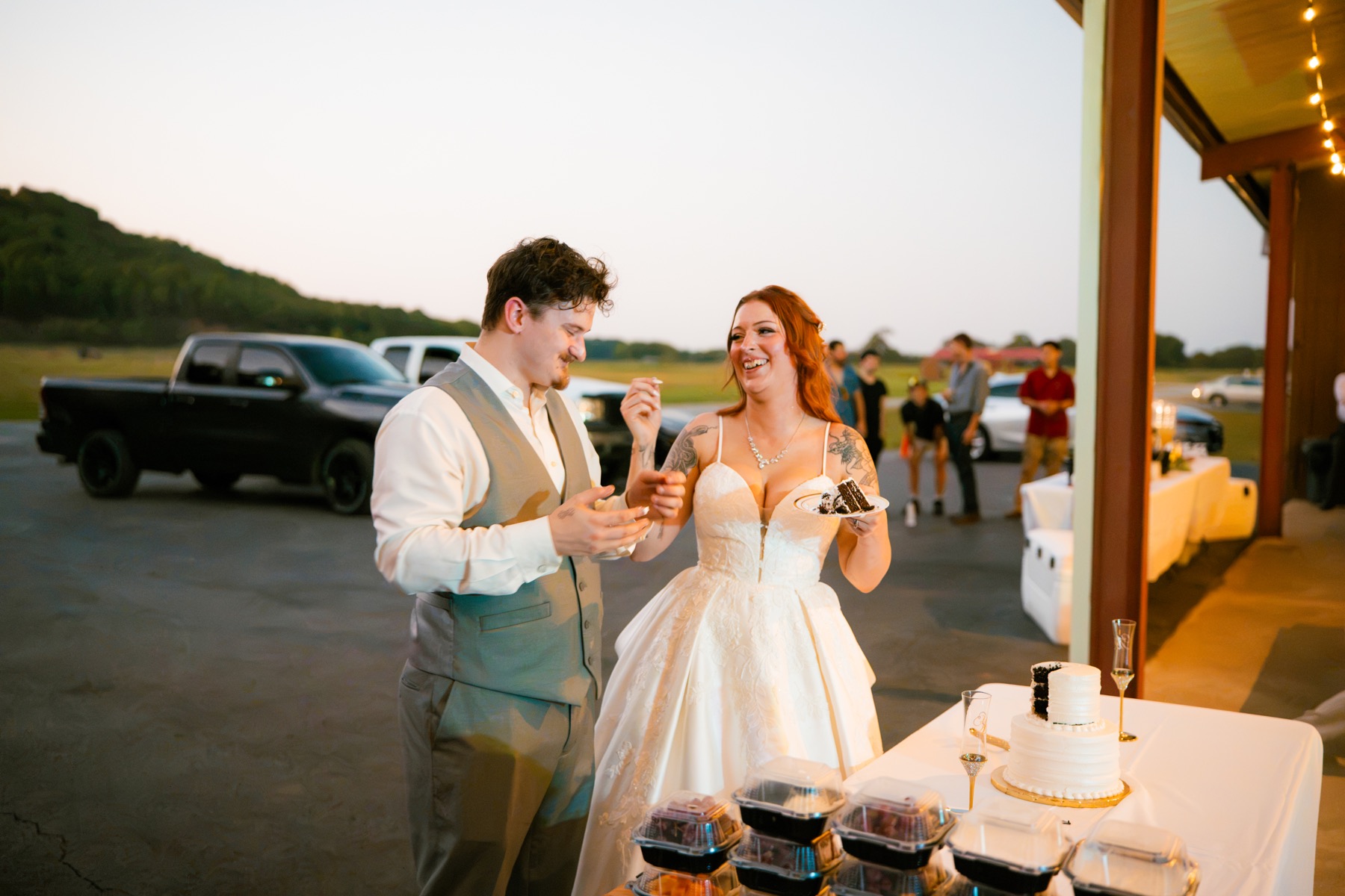 Wedding photograph from a warm lakeside celebration by Vaughan Visuals